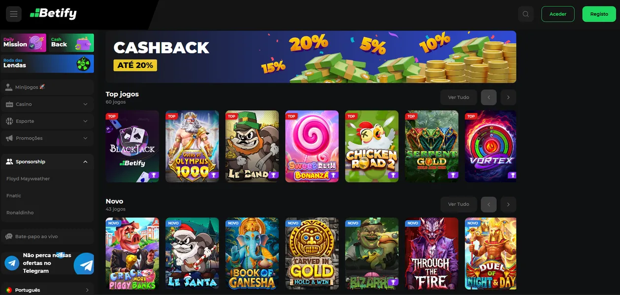 Vantagens de jogar no Betify official casino